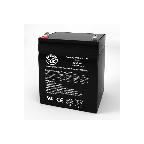 Battery Clerk AJC Everest & Jennings Metro Power 3N Wheelchair Replacement Battery 5Ah, 12V, F1 AJC-D5S-F-0-181818 - main